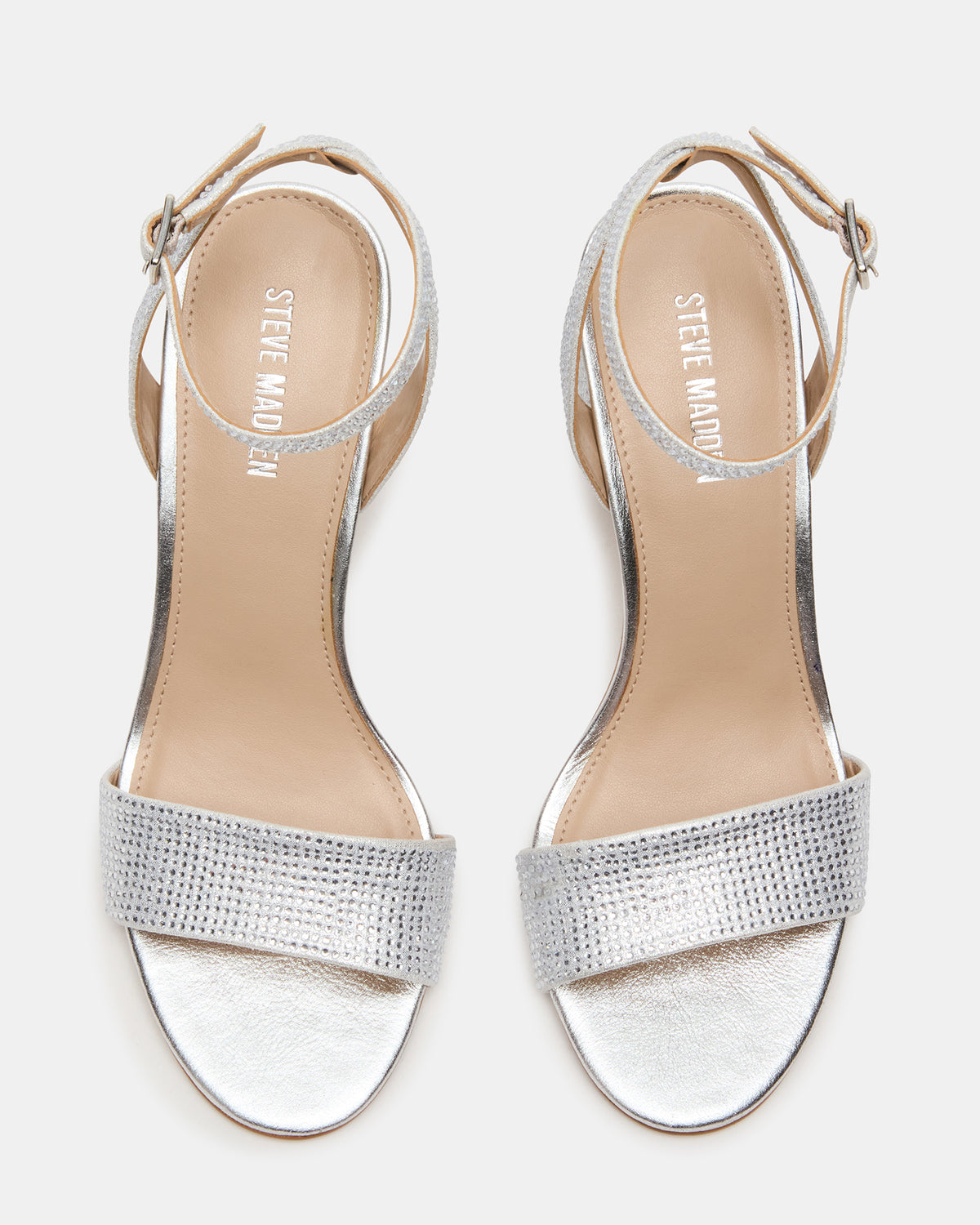Steve Madden LARAH Rhinestone Rounded Toe Block Heel Women's Heel