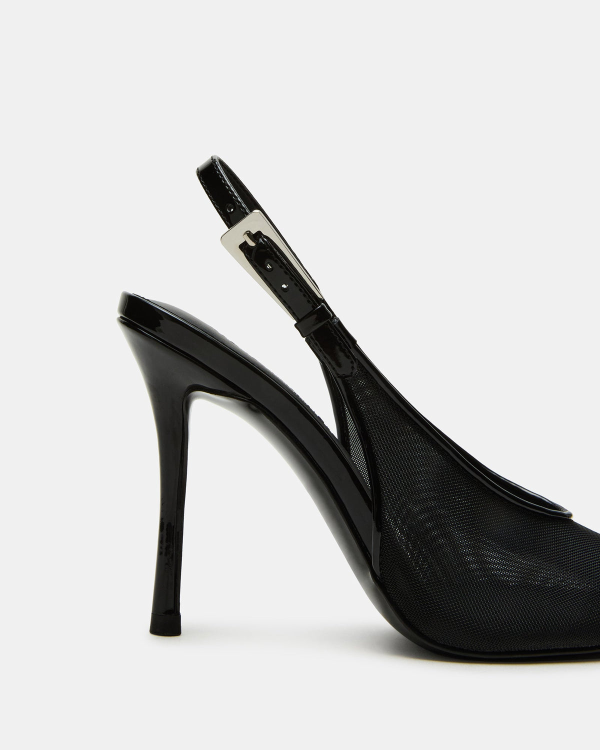Steve Madden PRESCOTT Black Mesh Women's Slingback Stiletto Heel