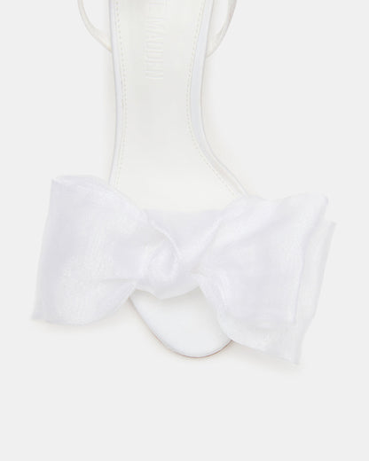 Steve Madden RADIANCE White Strappy Stiletto Bow Women's Heels