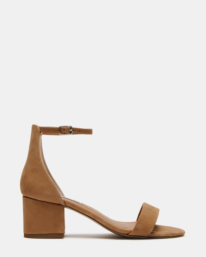 Steve Madden IRENNEW Tan Nubuck Women's Wide Width Heeled Sandal