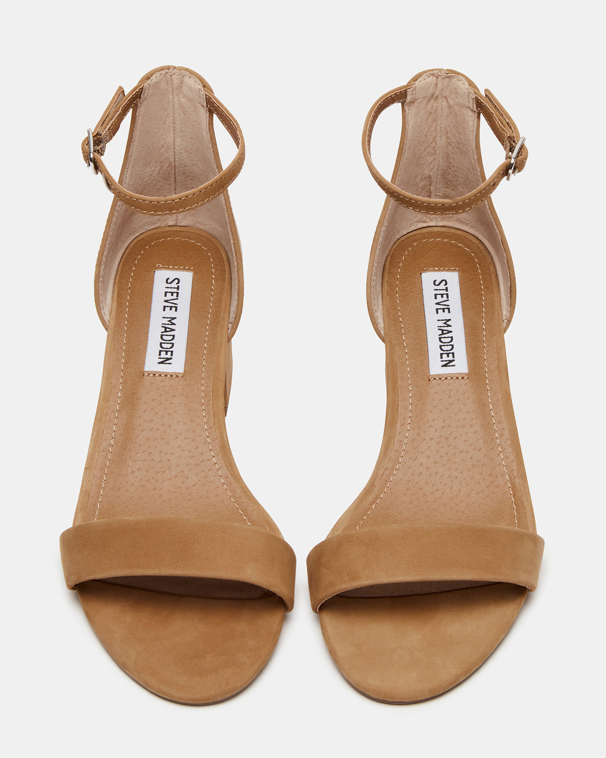 Steve Madden IRENNEW Tan Nubuck Women's Wide Width Heeled Sandal