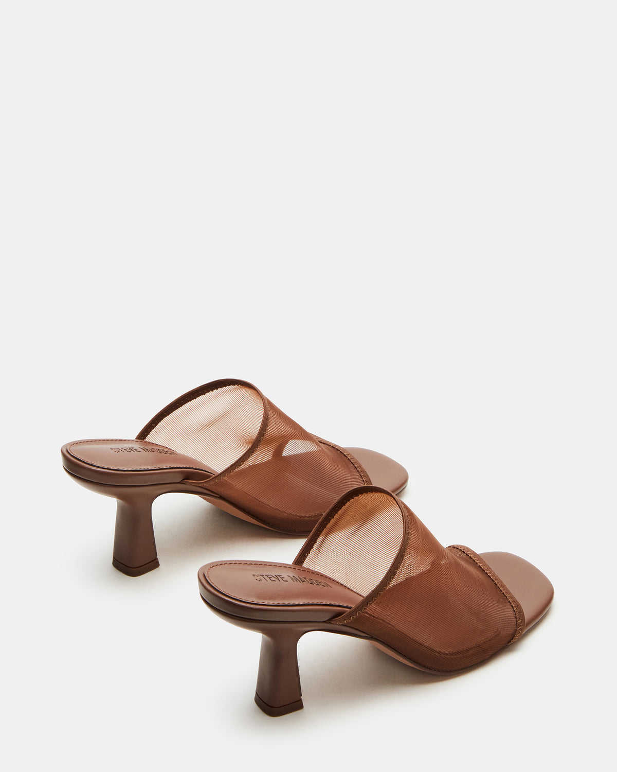 Steve Madden GLEAM Brown Women's Square-Toe Mule Heel