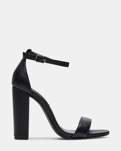 Steve Madden CARRSON Black Leather Women's Heel