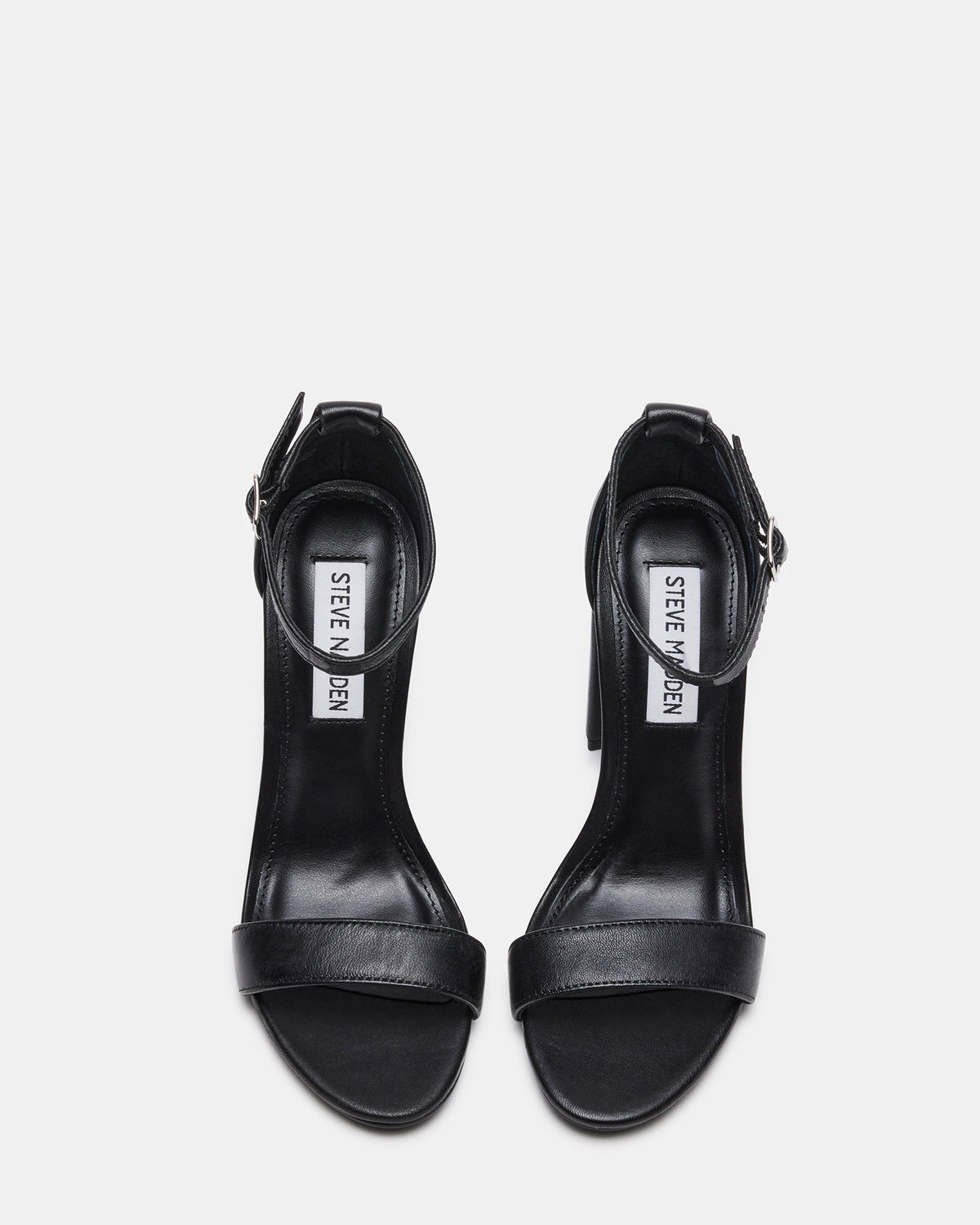 Steve Madden CARRSON Black Leather Women's Heel