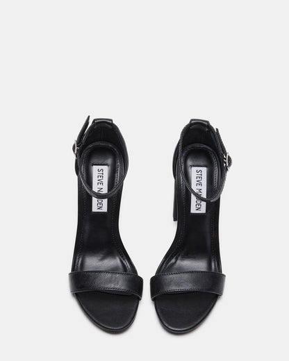 Steve Madden CARRSON Black Leather Women's Heel