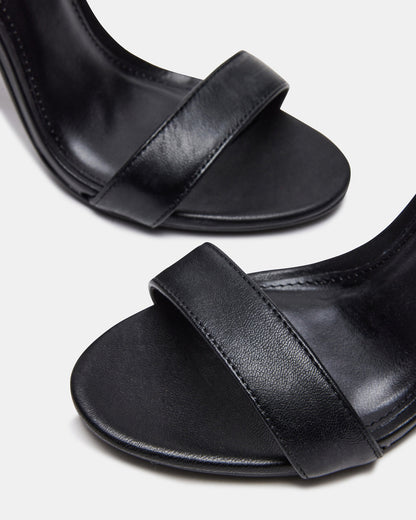 Steve Madden CARRSON Black Leather Women's Heel