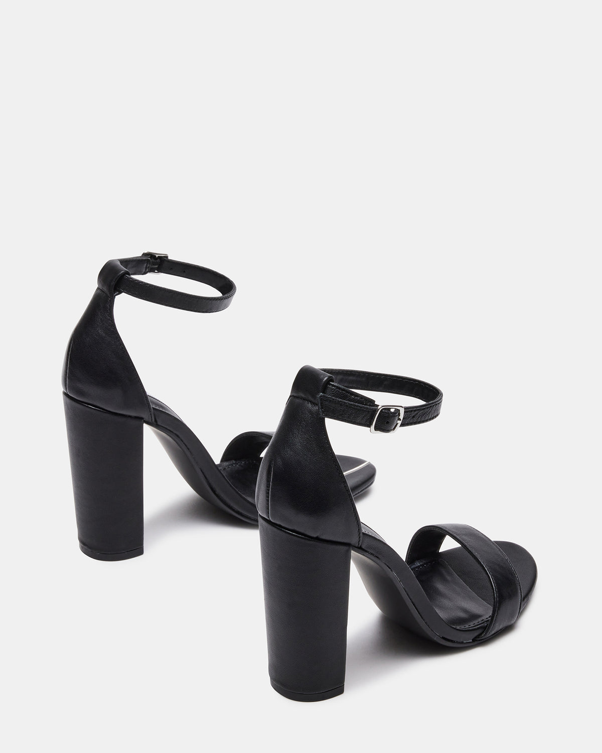 Steve Madden CARRSON Black Leather Women's Heel