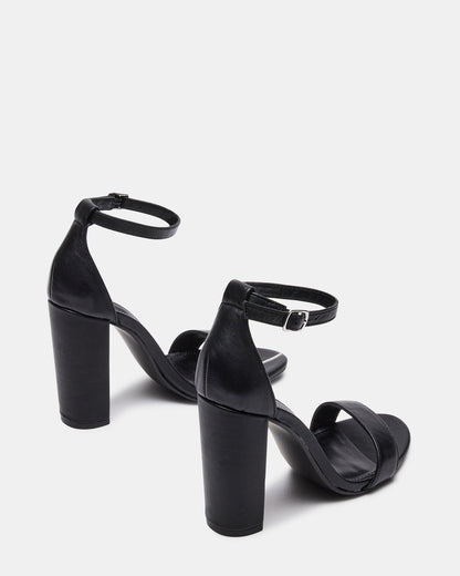 Steve Madden CARRSON Black Leather Women's Heel