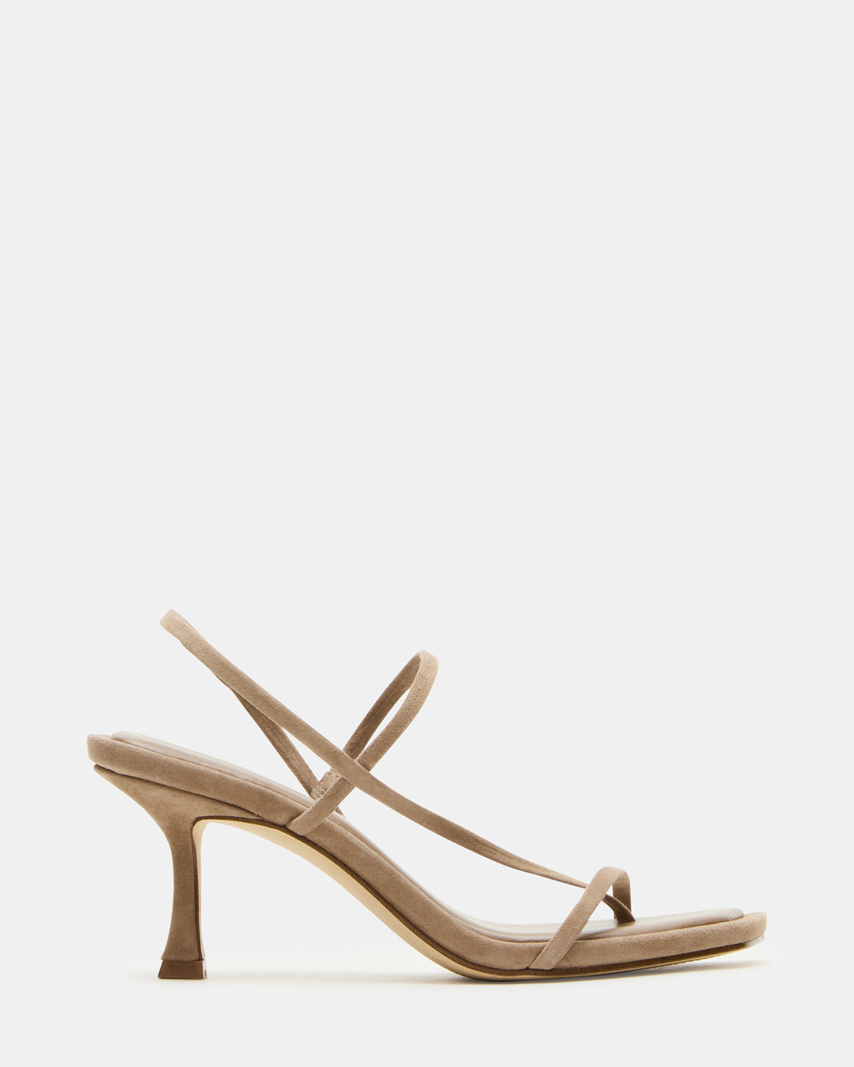 Steve Madden LOCKE Taupe Women's Dainty Strappy Square Toe Heel