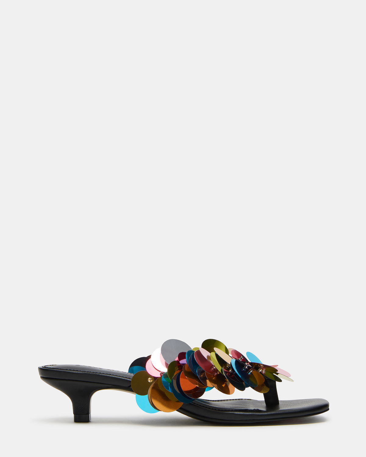 Steve Madden TRACIE Bright Multi Thong Strap Women's Kitten Heel