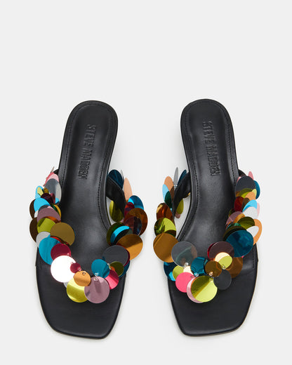 Steve Madden TRACIE Bright Multi Thong Strap Women's Kitten Heel