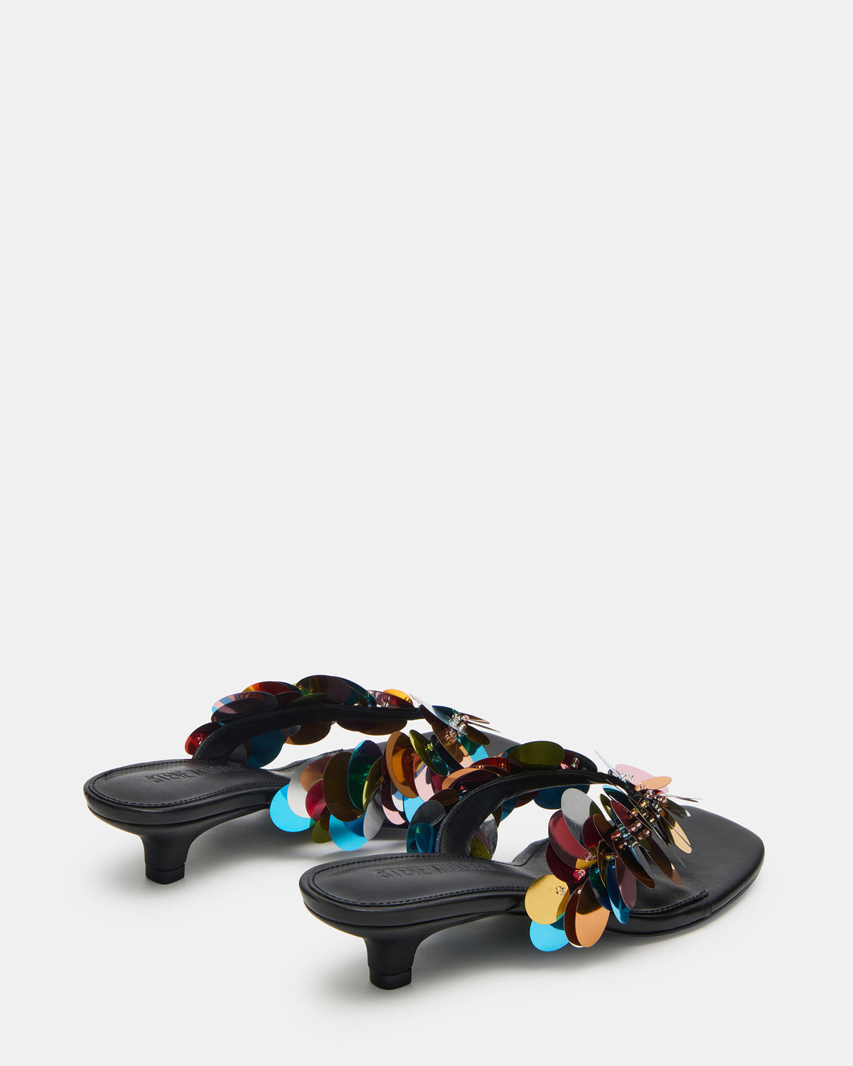 Steve Madden TRACIE Bright Multi Thong Strap Women's Kitten Heel