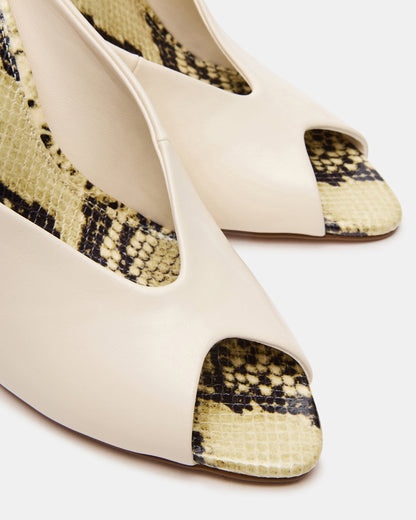 Steve Madden AGAZE Bone Multi Peep-Toe Stiletto Women's Heel