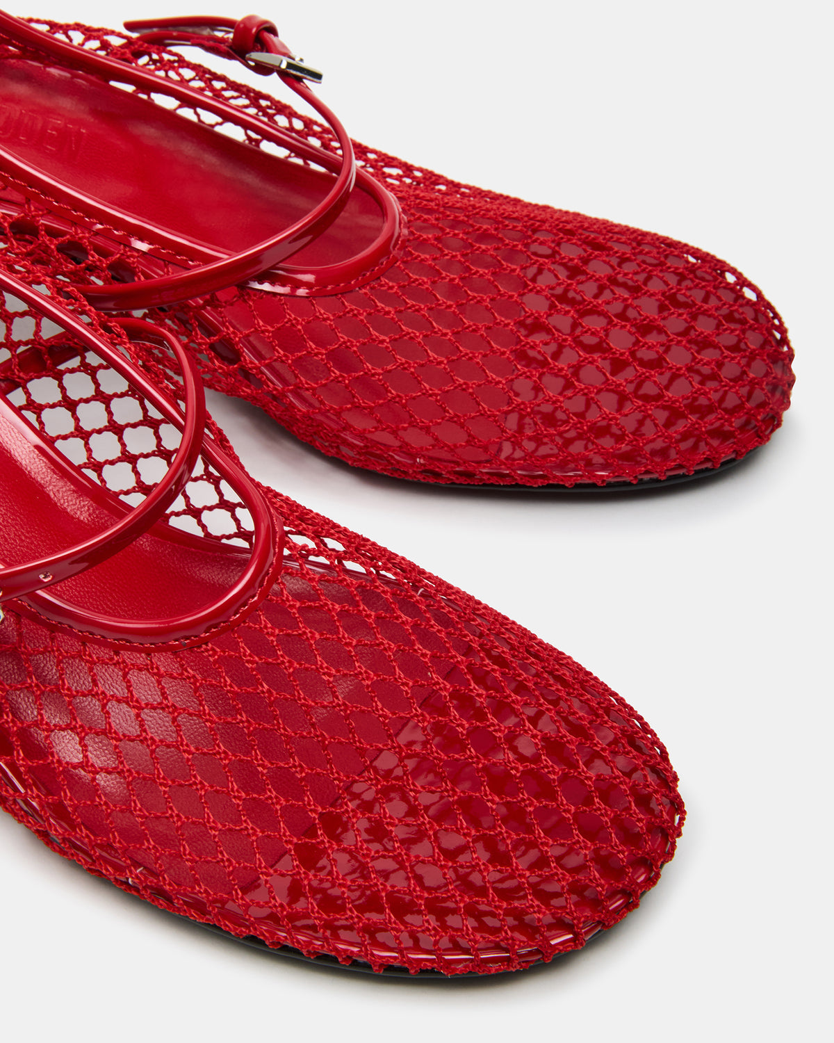 Steve Madden RAYNOR Red Women's Mary Jane Mesh Block Heel