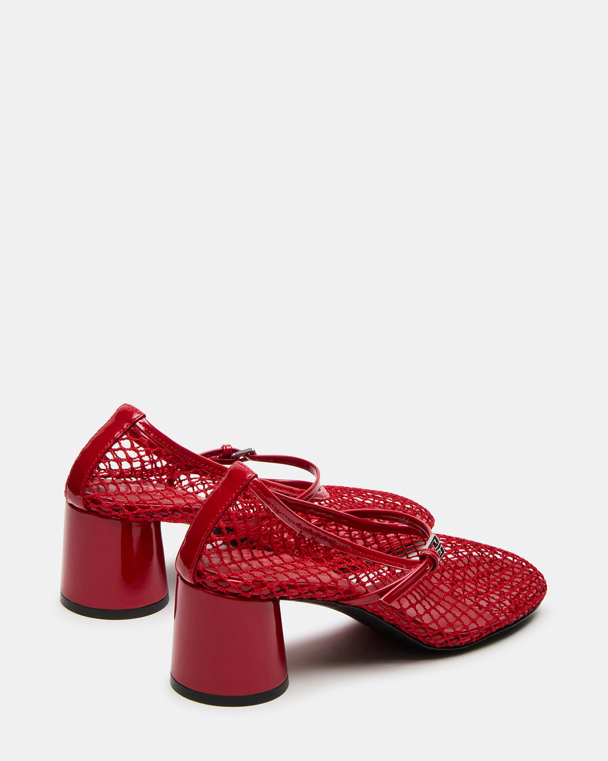 Steve Madden RAYNOR Red Women's Mary Jane Mesh Block Heel