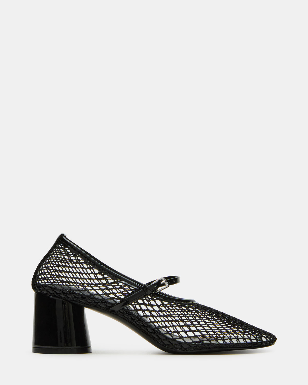 Steve Madden RAYNOR Black Women's Mary Jane Mesh Block Heel