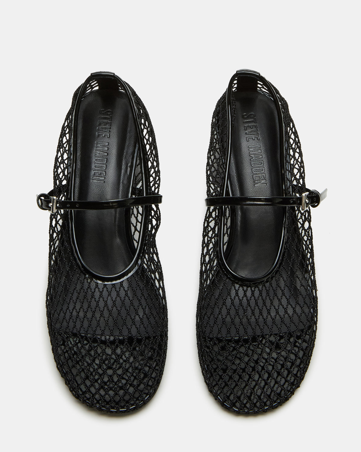 Steve Madden RAYNOR Black Women's Mary Jane Mesh Block Heel