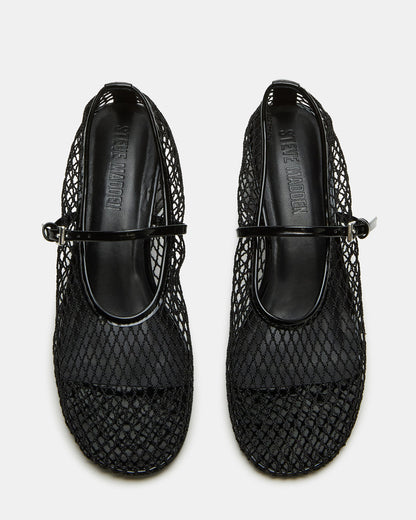 Steve Madden RAYNOR Black Women's Mary Jane Mesh Block Heel