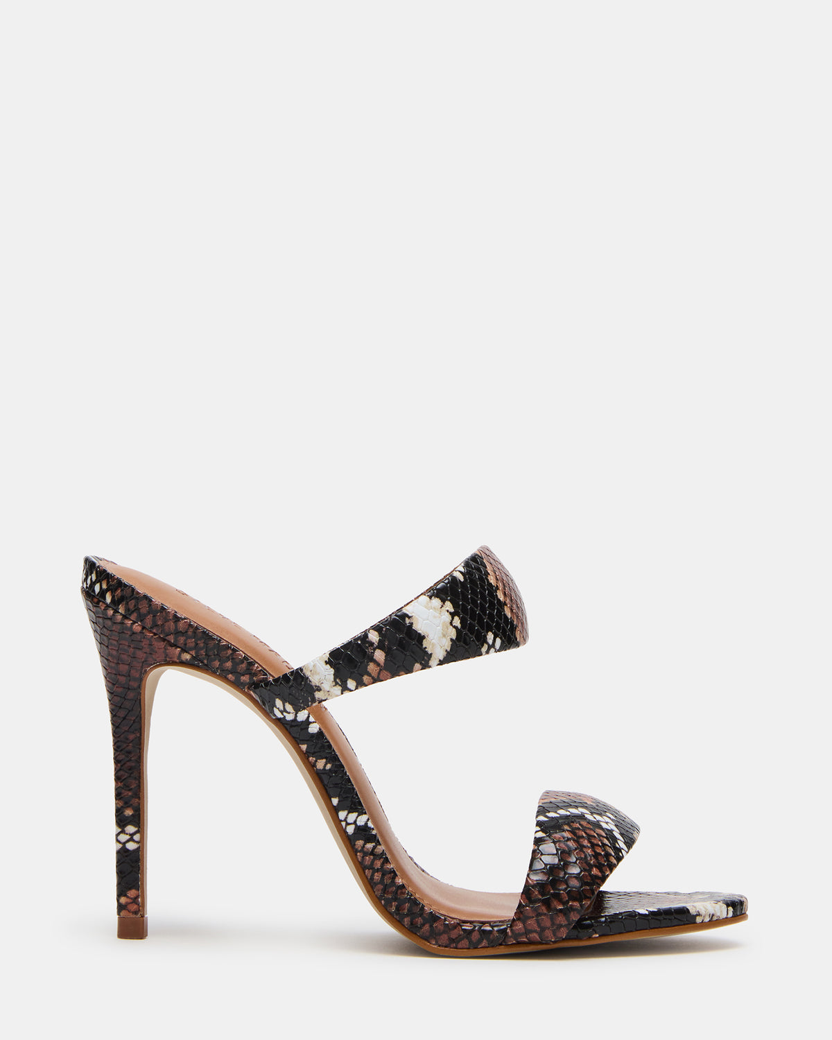 Steve Madden SATURN Brown Snake Stiletto Mule Women's Heel