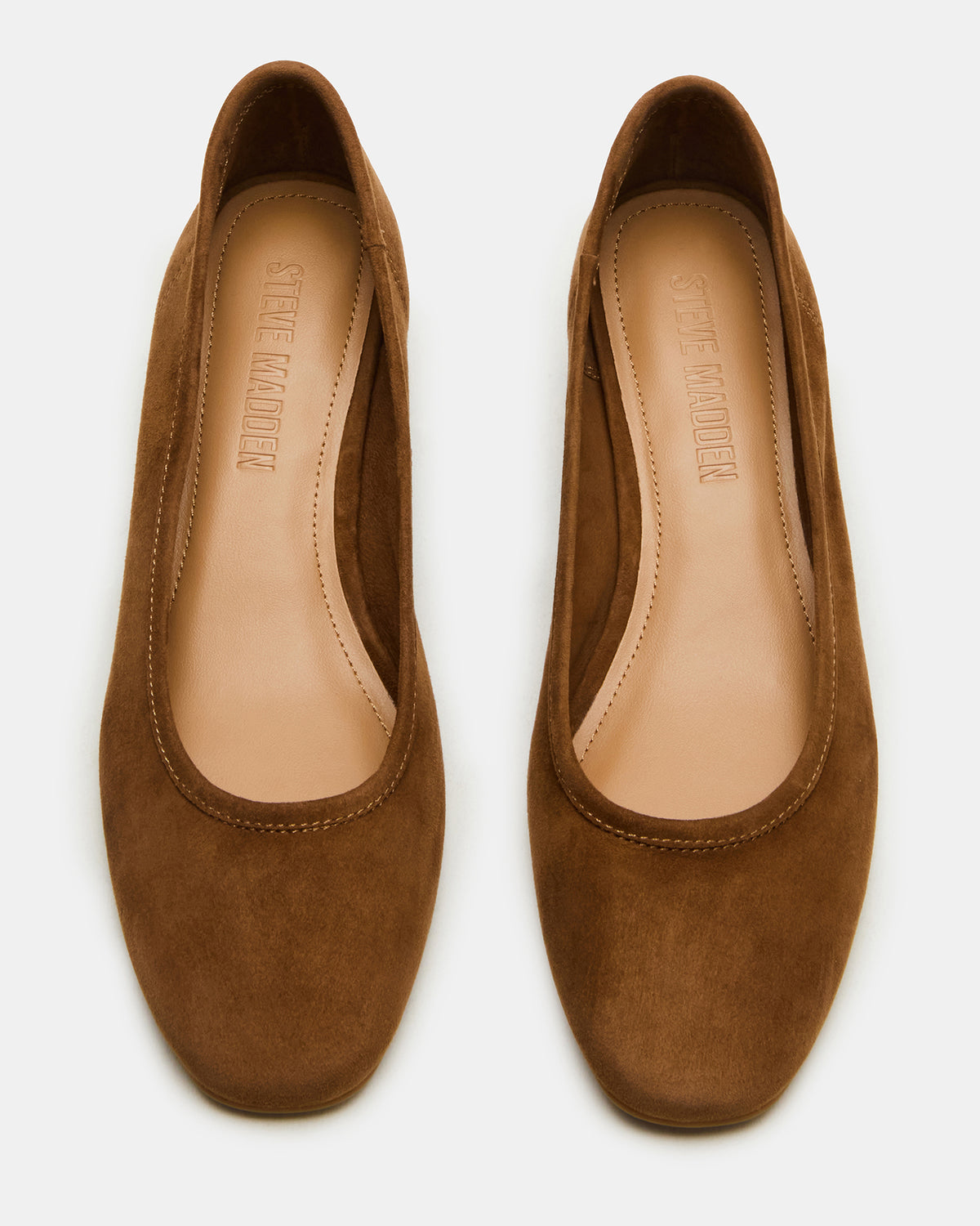 Steve Madden MOLLIE Chestnut Suede Ballet Women's Block Heels