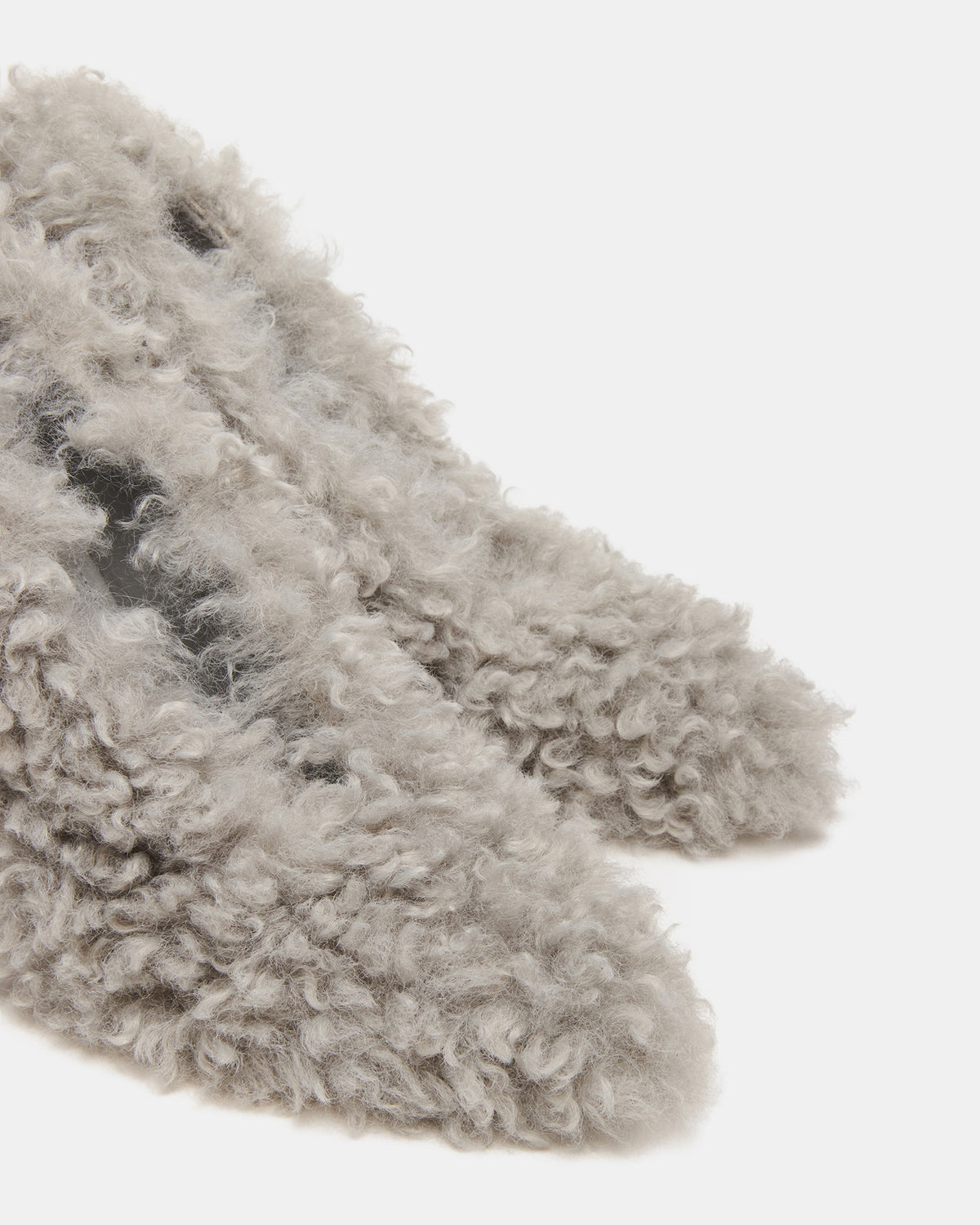 Steve Madden ACHILLES Light Blue Pointed-Toe Faux Fur Stiletto Women's Heel