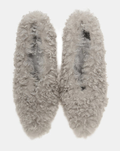Steve Madden ACHILLES Light Blue Pointed-Toe Faux Fur Stiletto Women's Heel