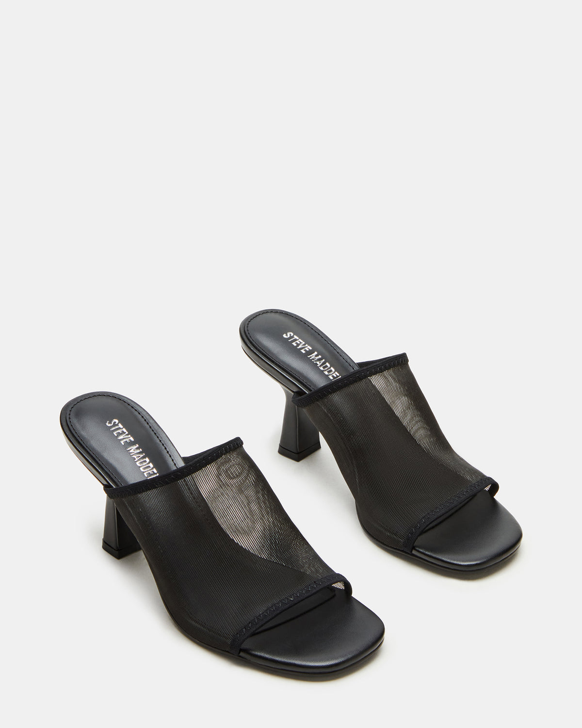 Steve Madden GLEAM Black Women's Square-Toe Mule Heel
