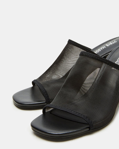 Steve Madden GLEAM Black Women's Square-Toe Mule Heel