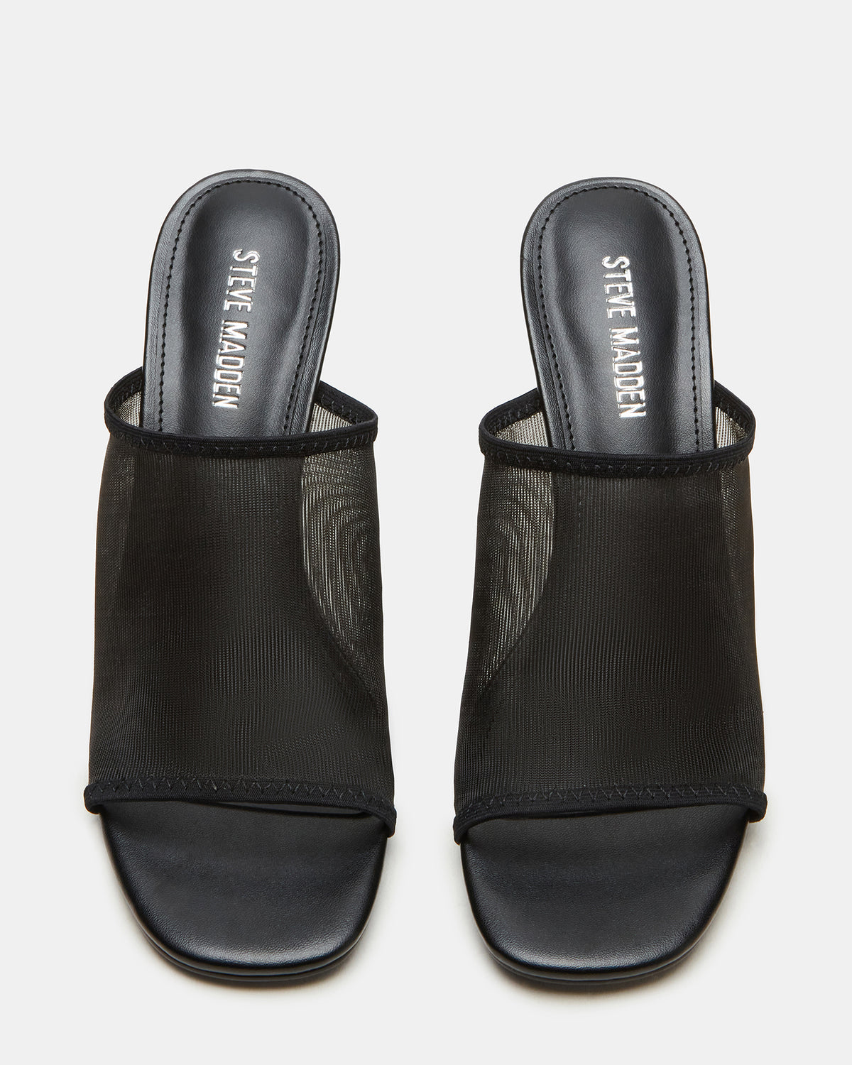 Steve Madden GLEAM Black Women's Square-Toe Mule Heel