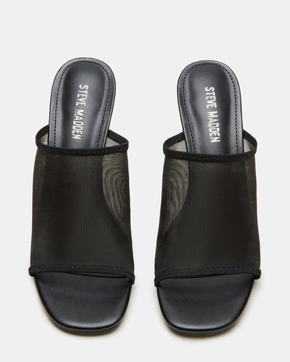 Steve Madden GLEAM Black Women's Square-Toe Mule Heel