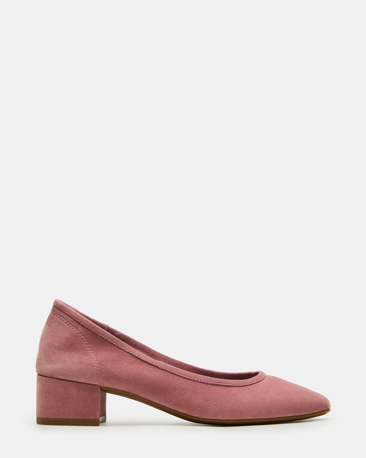 Steve Madden MOLLIE Mauve Suede Ballet Women's Block Heels