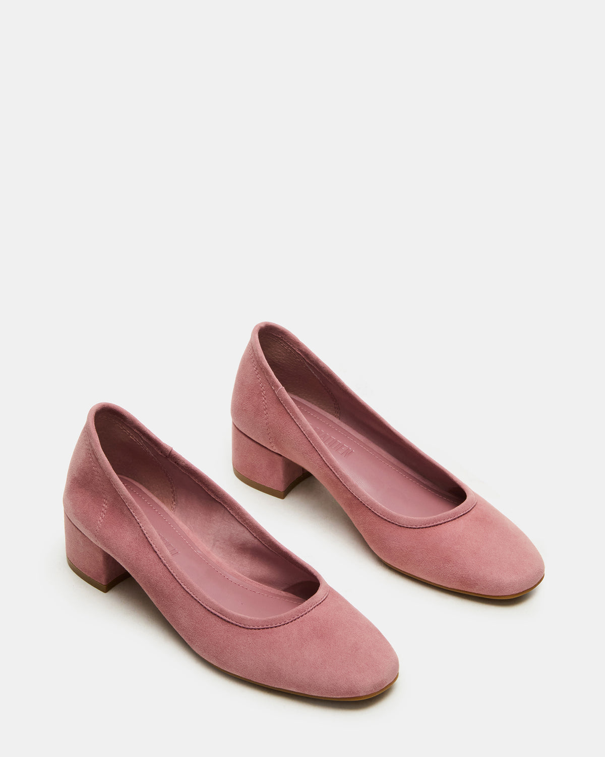 Steve Madden MOLLIE Mauve Suede Ballet Women's Block Heels