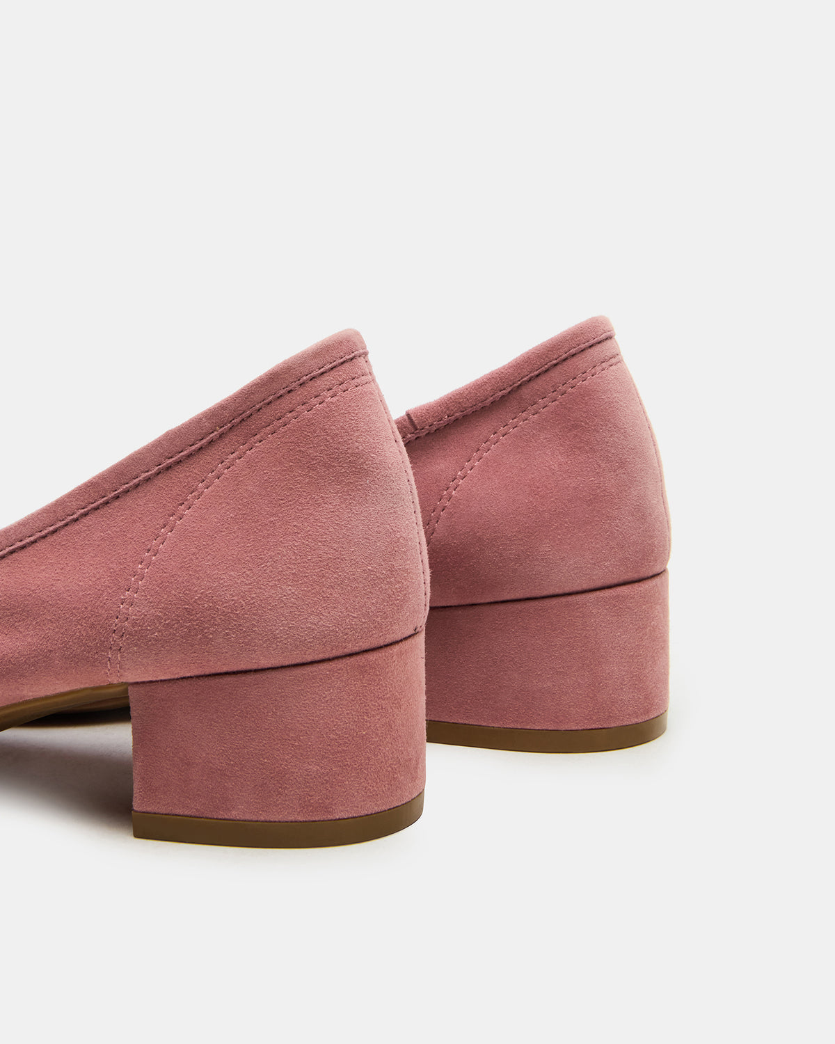 Steve Madden MOLLIE Mauve Suede Ballet Women's Block Heels