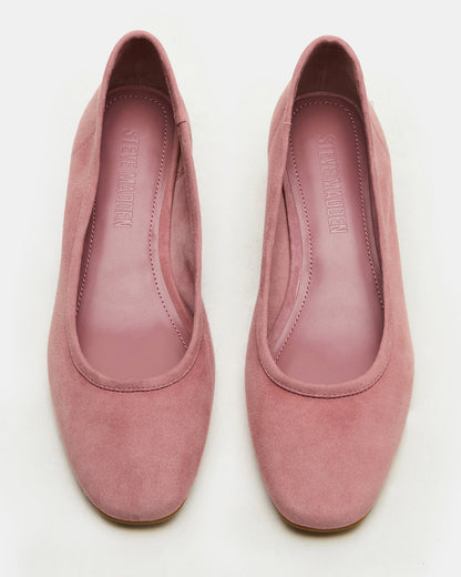 Steve Madden MOLLIE Mauve Suede Ballet Women's Block Heels