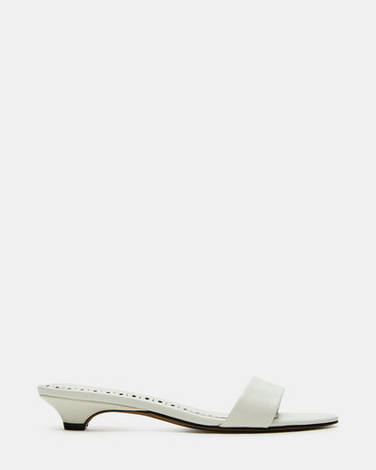 Steve Madden BERRY White Women's Mule Kitten Heel