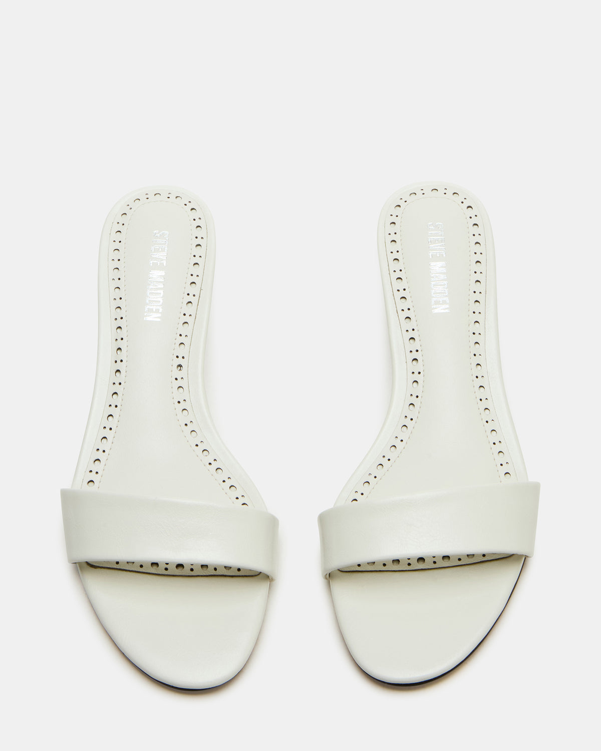 Steve Madden BERRY White Women's Mule Kitten Heel
