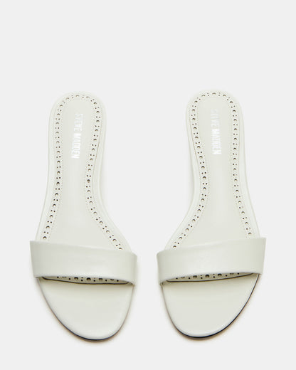 Steve Madden BERRY White Women's Mule Kitten Heel