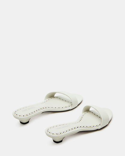 Steve Madden BERRY White Women's Mule Kitten Heel