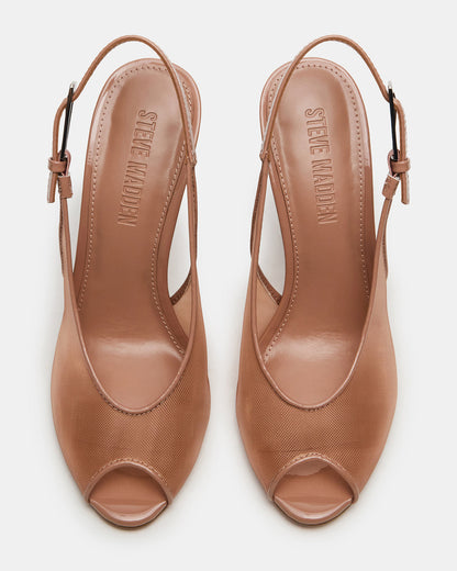 Steve Madden PRESCOTT Natural Mesh Women's Slingback Stiletto Heel