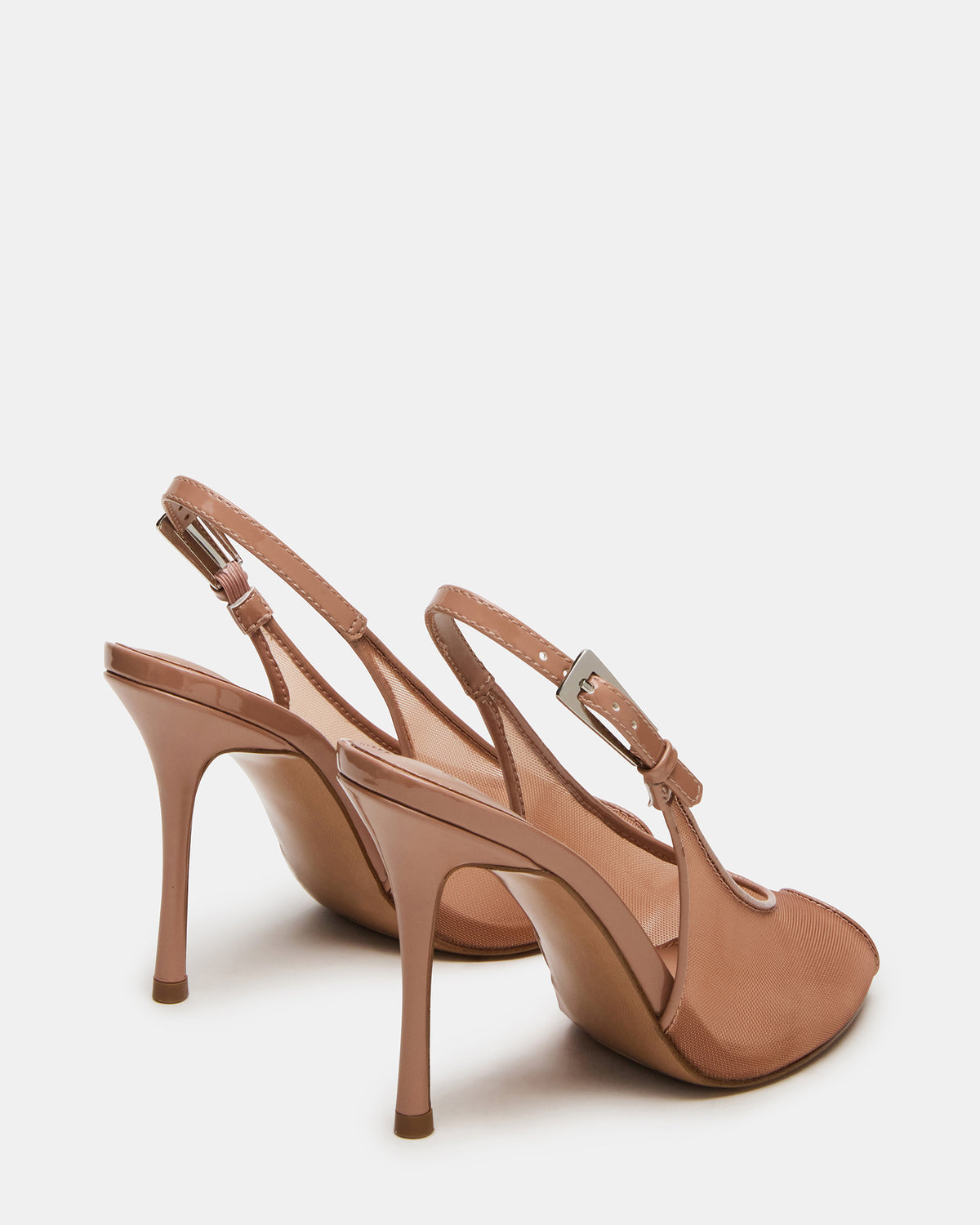 Steve Madden PRESCOTT Natural Mesh Women's Slingback Stiletto Heel
