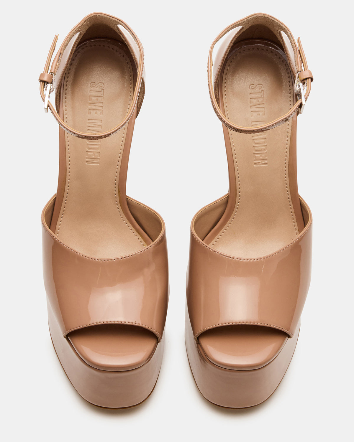 Steve Madden NIGHTFALL Blush Patent Women's Platform Blcok Heel