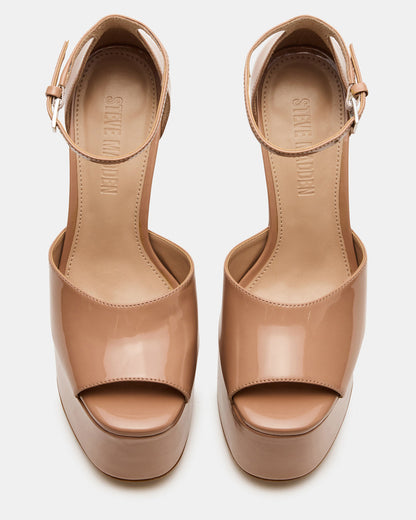Steve Madden NIGHTFALL Blush Patent Women's Platform Blcok Heel