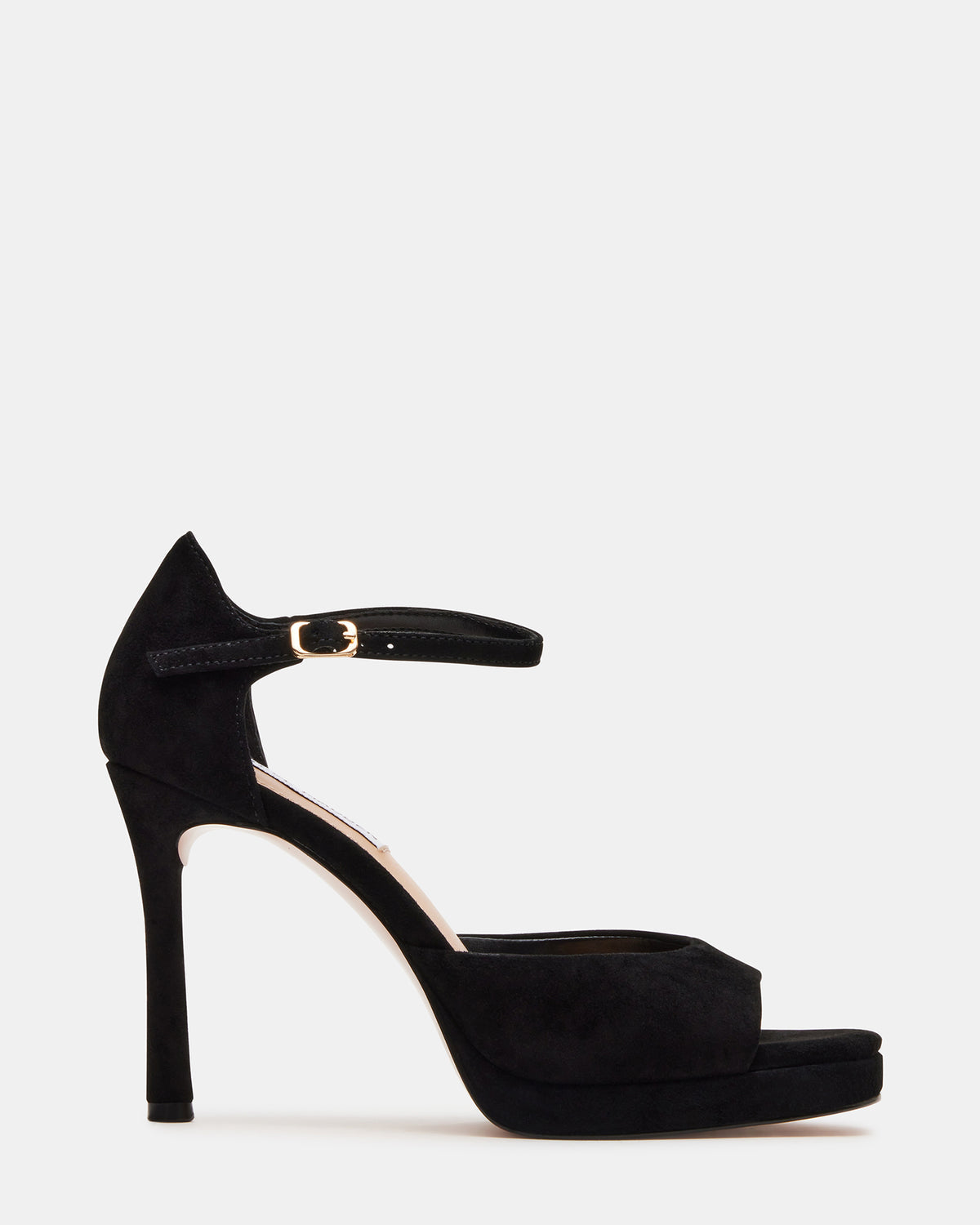 Steve Madden ESTER Black Suede Strappy Heel | Women's Heels