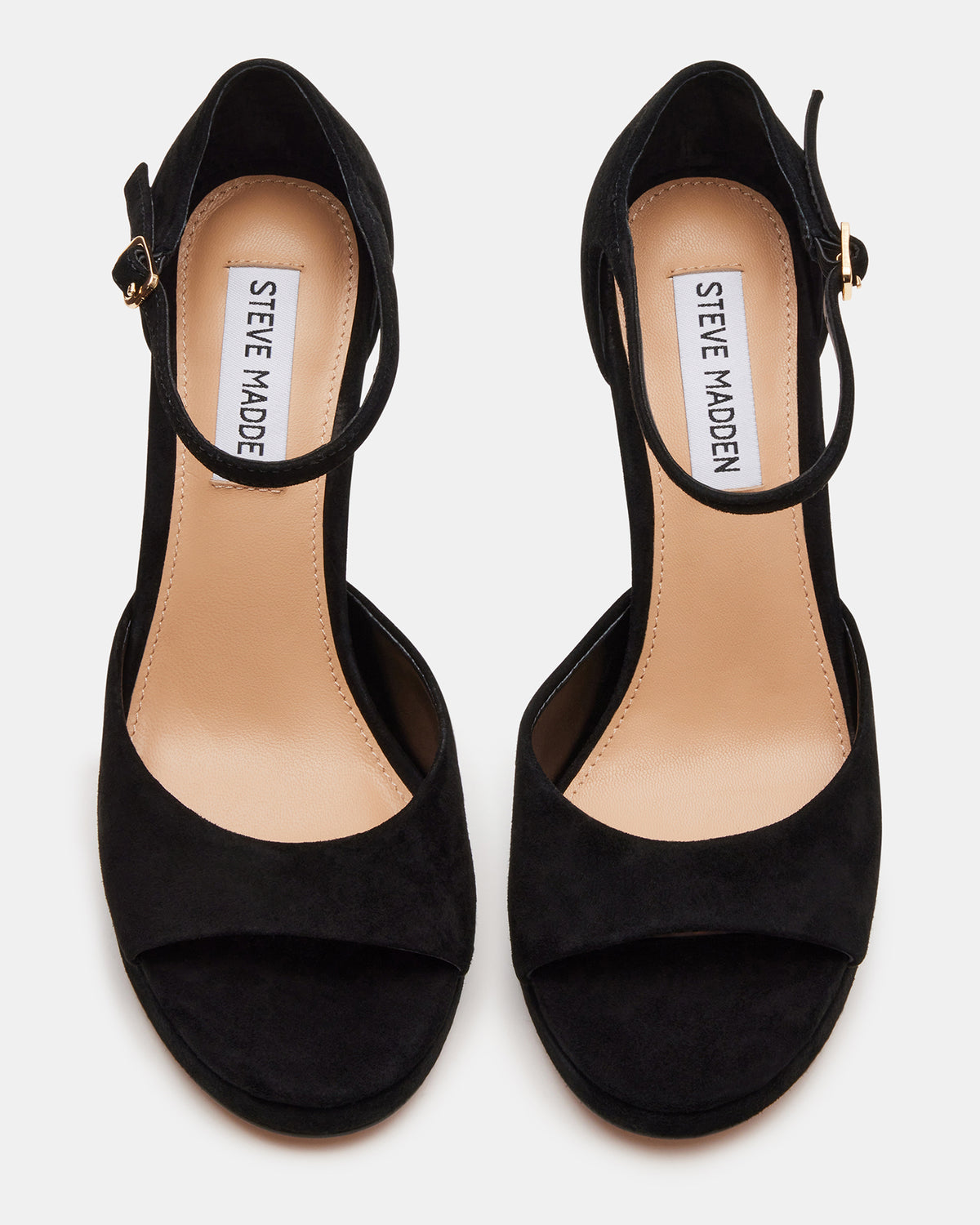 Steve Madden ESTER Black Suede Strappy Heel | Women's Heels