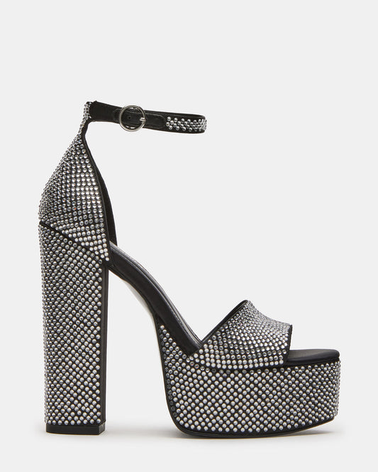 Steve Madden GLAM Rhinestones Platform Block Heel | Women's Heels
