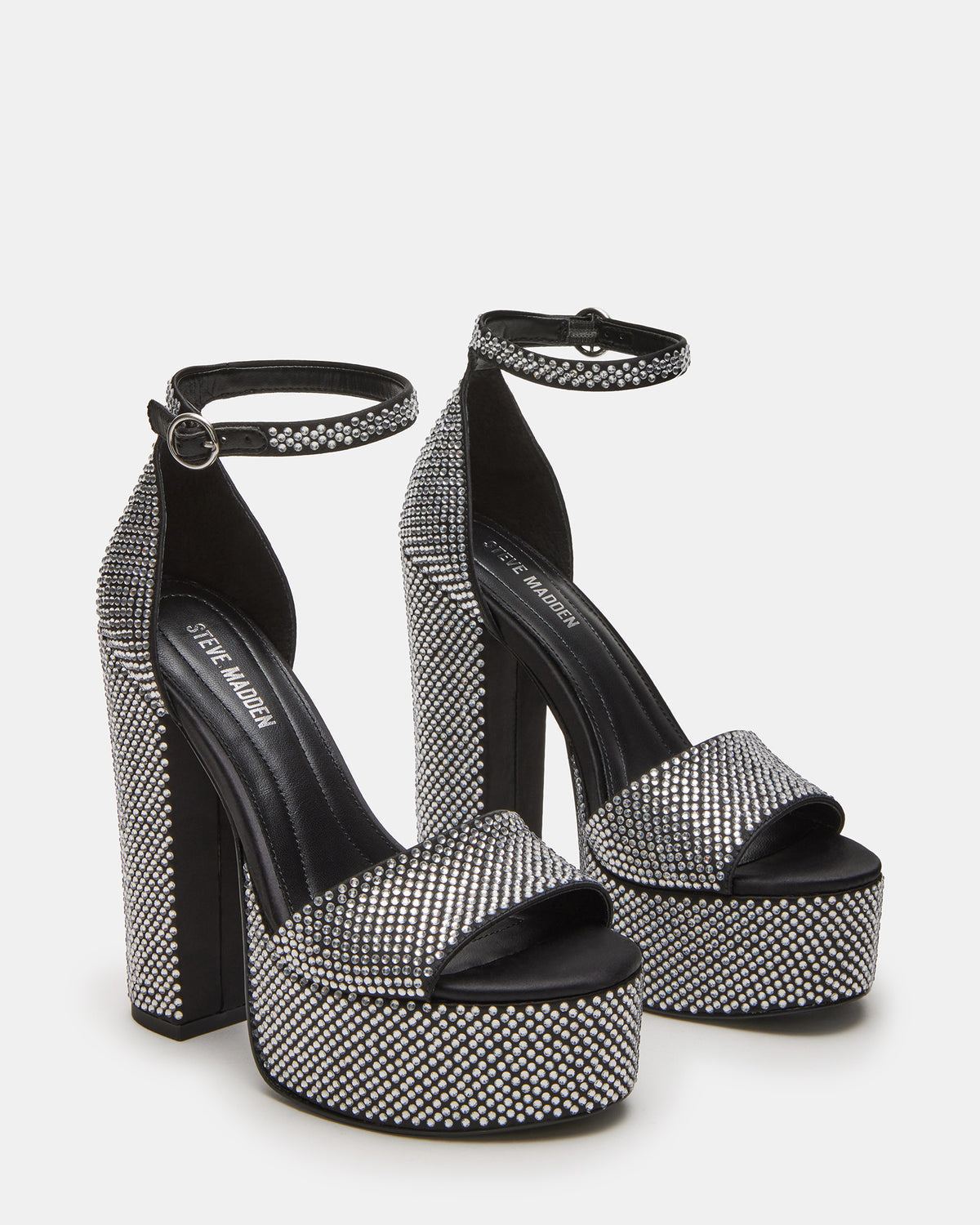 Steve Madden GLAM Rhinestones Platform Block Heel | Women's Heels