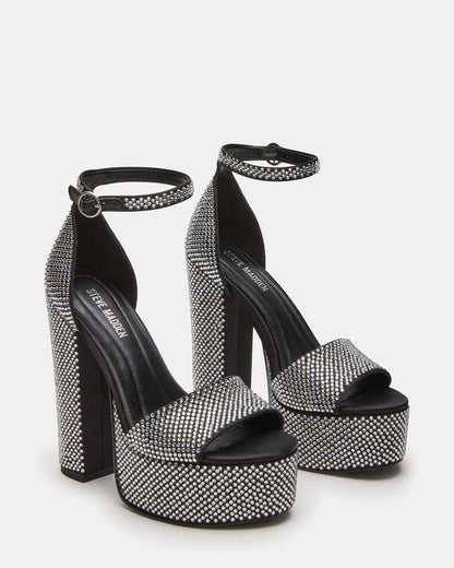 Steve Madden GLAM Rhinestones Platform Block Heel | Women's Heels