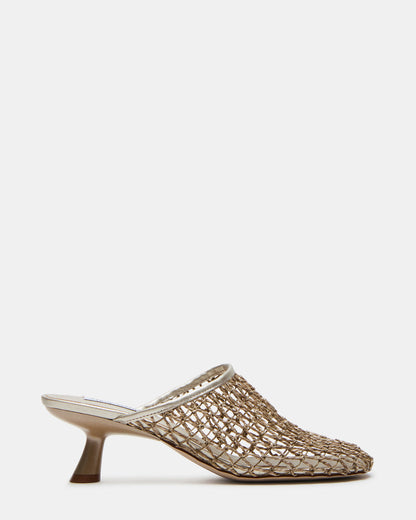 Steve Madden XRAY Gold Women's Caged Net Mule Heel