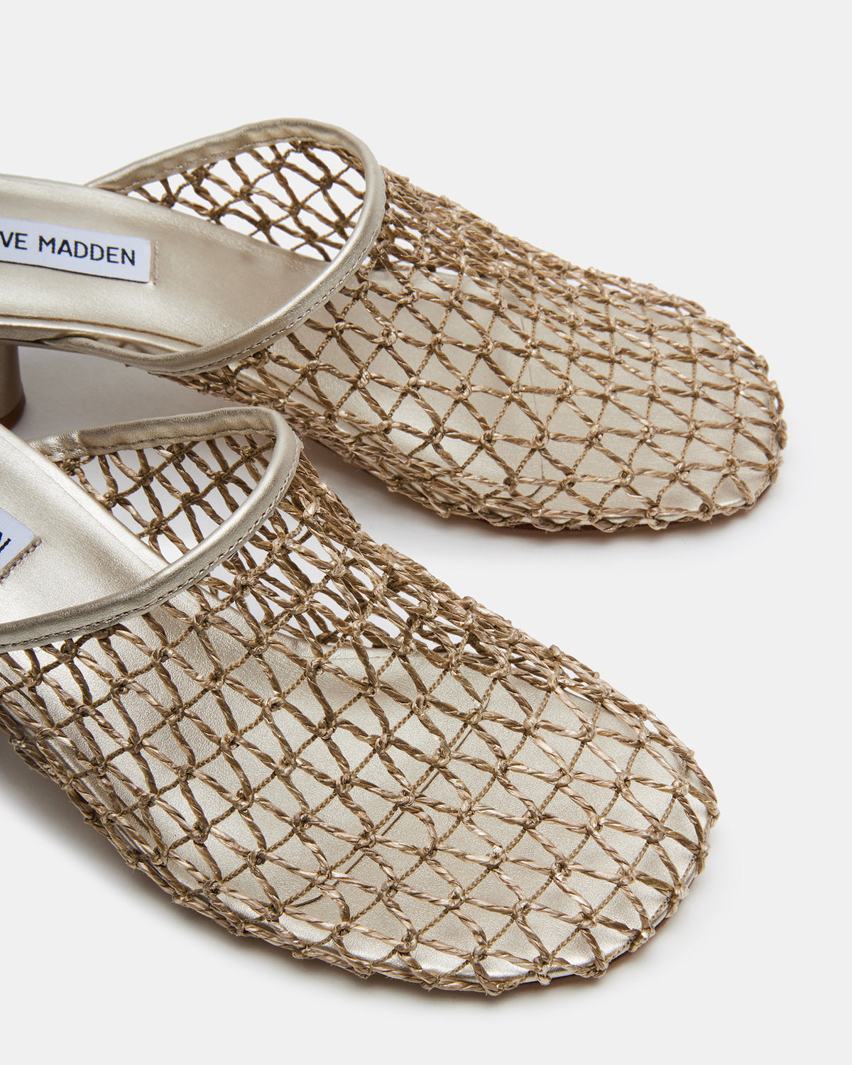Steve Madden XRAY Gold Women's Caged Net Mule Heel