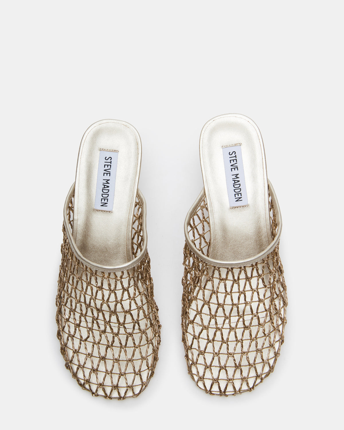 Steve Madden XRAY Gold Women's Caged Net Mule Heel